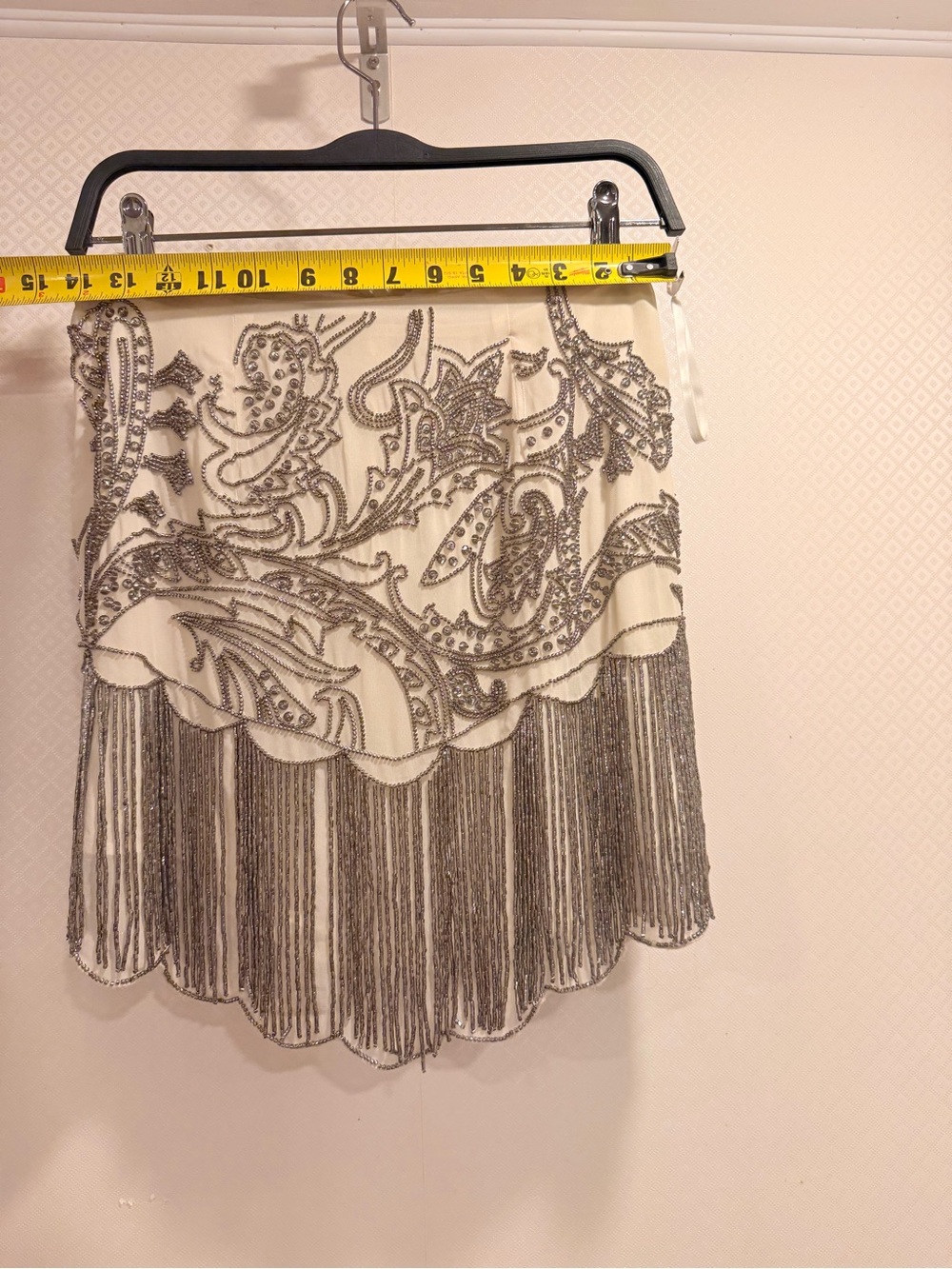 Free People Embellished Fringe Mini Skirt Sample Approx. Size S - Picture 5 of 8